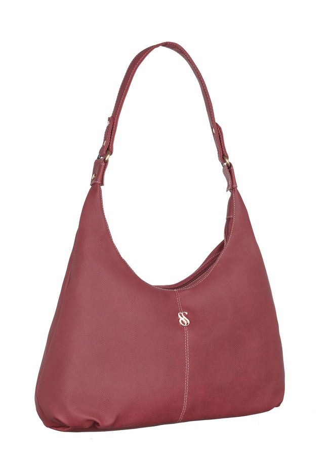 Fostelo Women's Versaze Tote Handbag for Women | Hobo Bag for Work | Ladies Purse | Stylish Shoulder Bag | Gift For Women | Maroon - Image 2